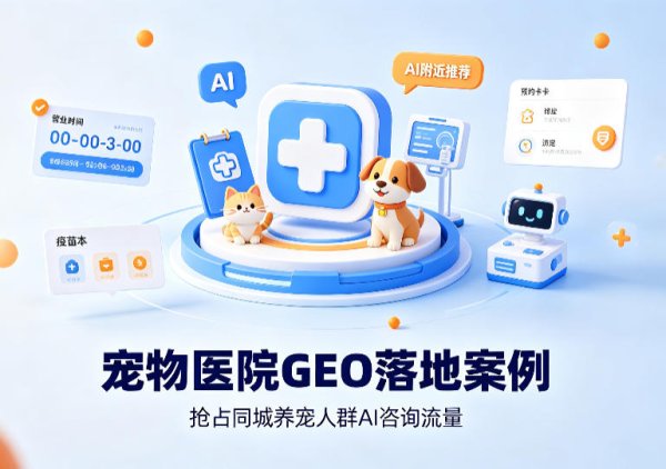 本地宠物医院GEO地域GEO优化实战案例，抢占同城养宠人群AI咨询流量