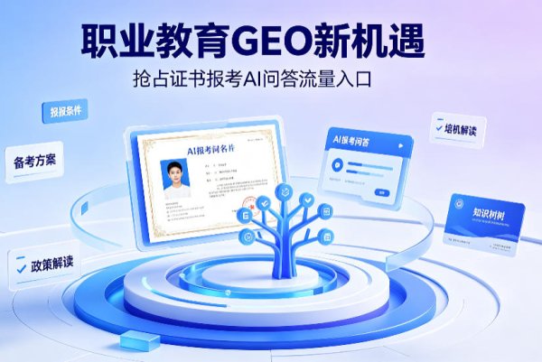 职业教育培训行业GEO新机遇，抢占证书报考AI问答流量入口
