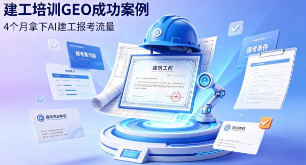 建工证书培训机构GEO优化实战案例，4个月拿下AI建工报考流量