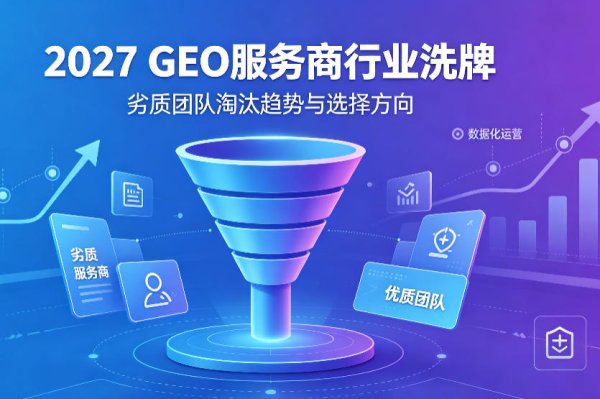 2027年GEO服务商行业洗牌：劣质团队淘汰趋势解析