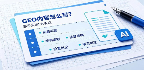 GEO 内容怎么写？新手实操 5 大核心要点
