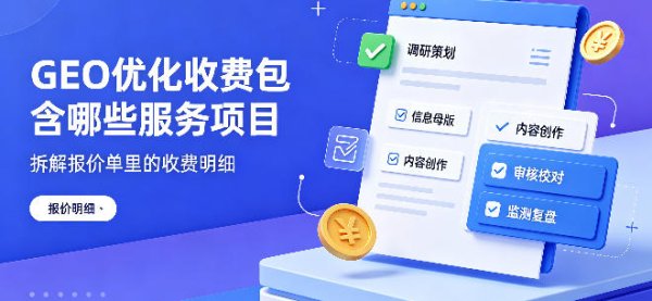 GEO 优化收费包含哪些服务项目？拆解报价单里的收费明细
