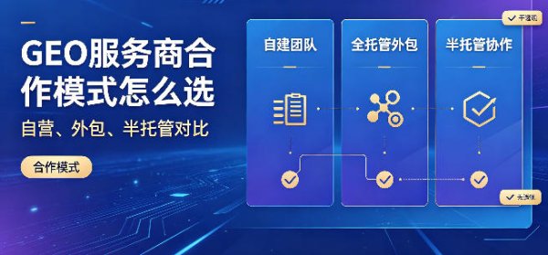 GEO 服务商合作模式详解，自营、外包、半托管怎么选