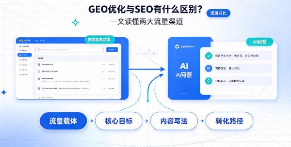 GEO 优化与 SEO 有什么区别？一文读懂两大流量渠道