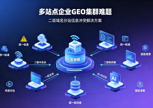 集团多站点企业GEO集群难题：二级域名分站信息冲突解决方案