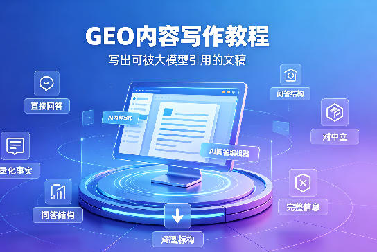 GEO内容写作教程:写出能够被AI大模型引用的优质文稿