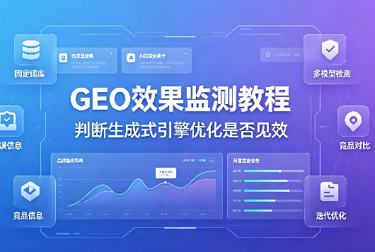 GEO效果监测教程:如何判断你的生成式引擎优化有没有见效