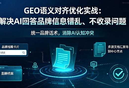 GEO语义对齐优化实战：解决AI回答品牌信息错乱、不收录问题