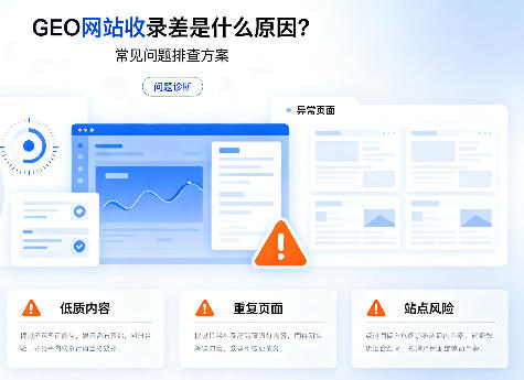 GEO 网站收录差是什么原因?常见问题排查方案
