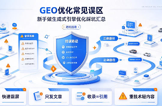 GEO 优化常见误区，新手做生成式引擎优化踩坑汇总