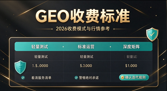 GEO 收费标准 2027｜GEO 推广收费模式和行情参考